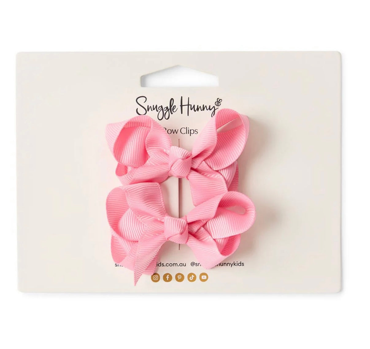 Snuggle Hunny Sherbet Pink Piggy Tail Hair Clip Bows