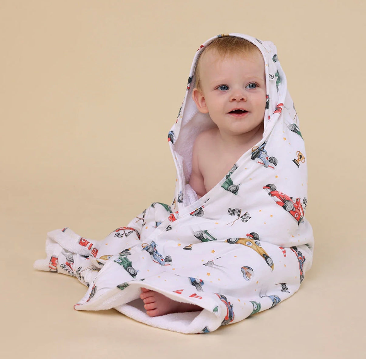 Snuggle Hunny Little Racers Hooded Baby Towel