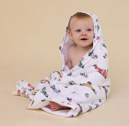Snuggle Hunny Little Racers Hooded Baby Towel