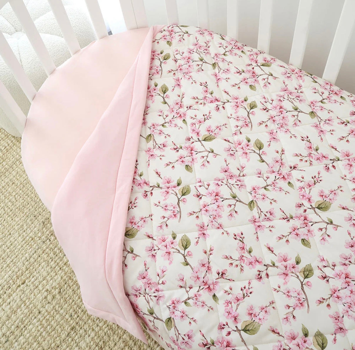 Snuggle Hunny Cherry Blossom Cot Comforter