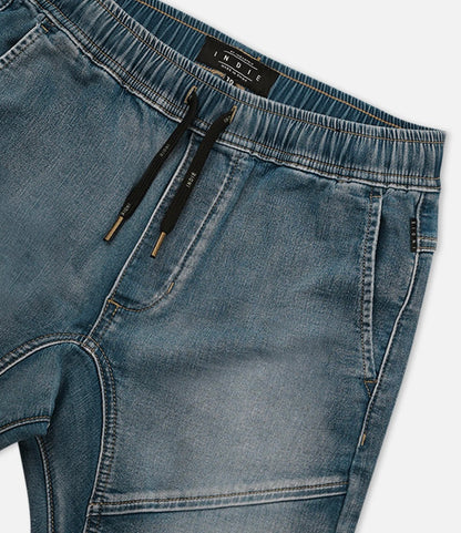 Indie Kids Arched Drifter Shorts Light Denim