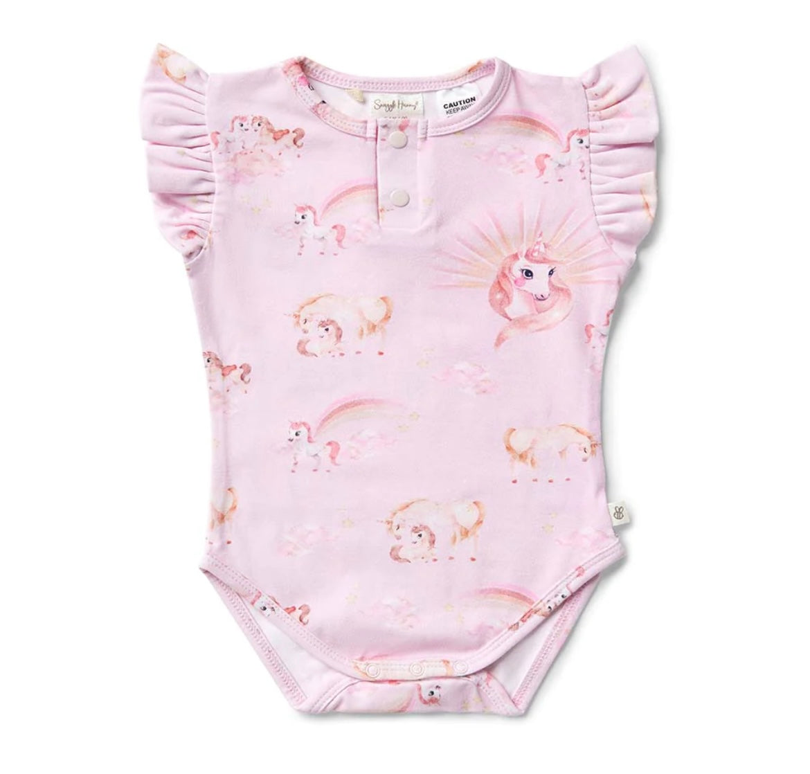 Snuggle Hunny Unicorn Short Sleeve Bodysuit