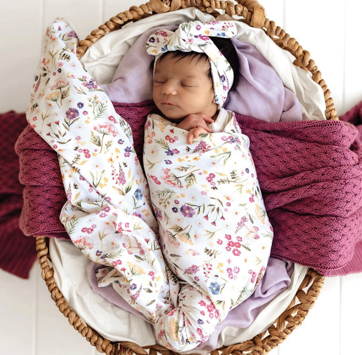 Snuggle Hunny Wrap & Topknot Set – Various