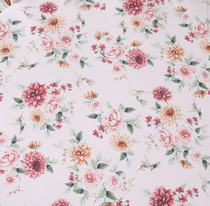 Snuggle Hunny Birds & Blooms Fitted Cot Sheet