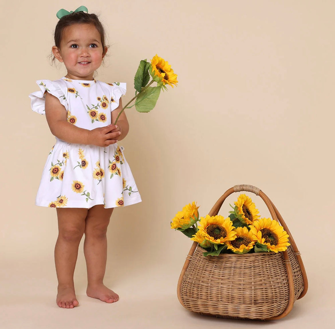 Snuggle Hunny Sunflower Short Sleeve Dress