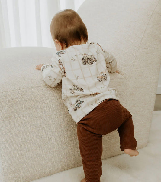 Confetti Kidz Chocolate Ribbed Leggings