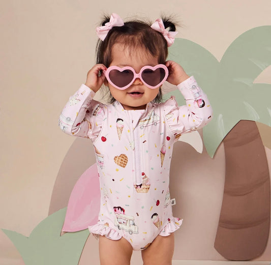 Snuggle Hunny Ice Creams Frill Swimsuit