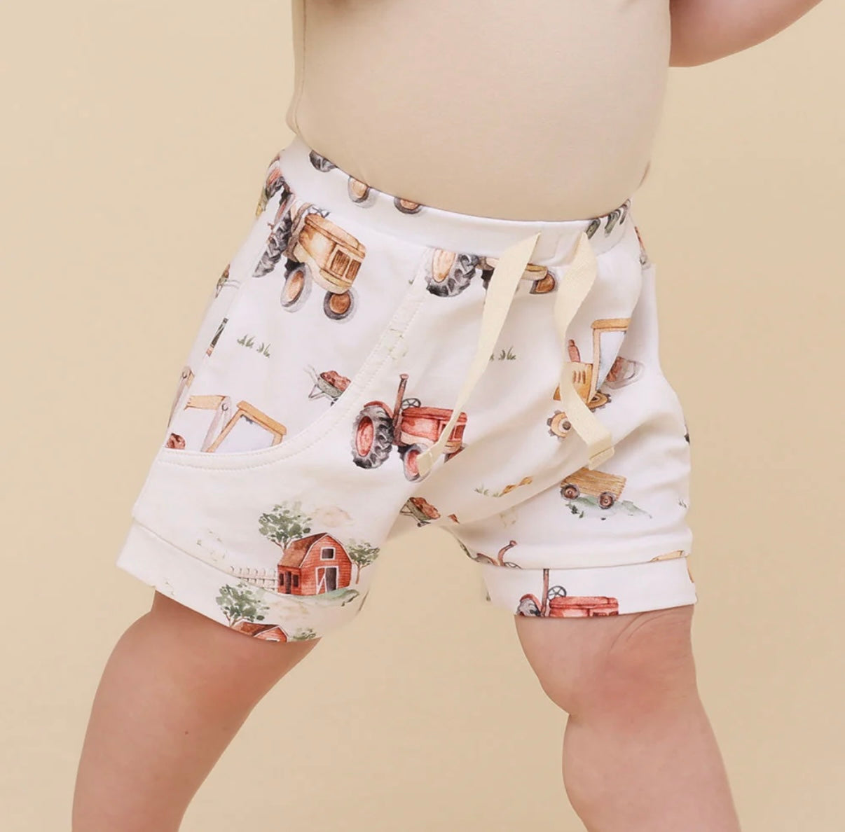 Snuggle Hunny Diggers & Tractors Shorts