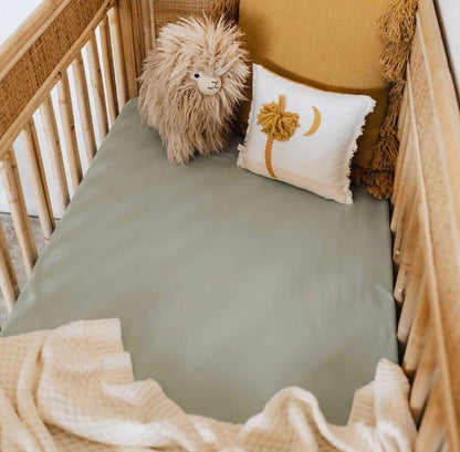 Snuggle Hunny Sage Fitted Cot Sheet