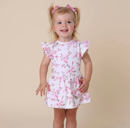 Snuggle Hunny Cherry Blossom Short Sleeve Dress