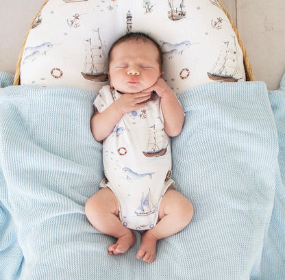 Snuggle Hunny Set Sail Short Sleeve Bodysuit