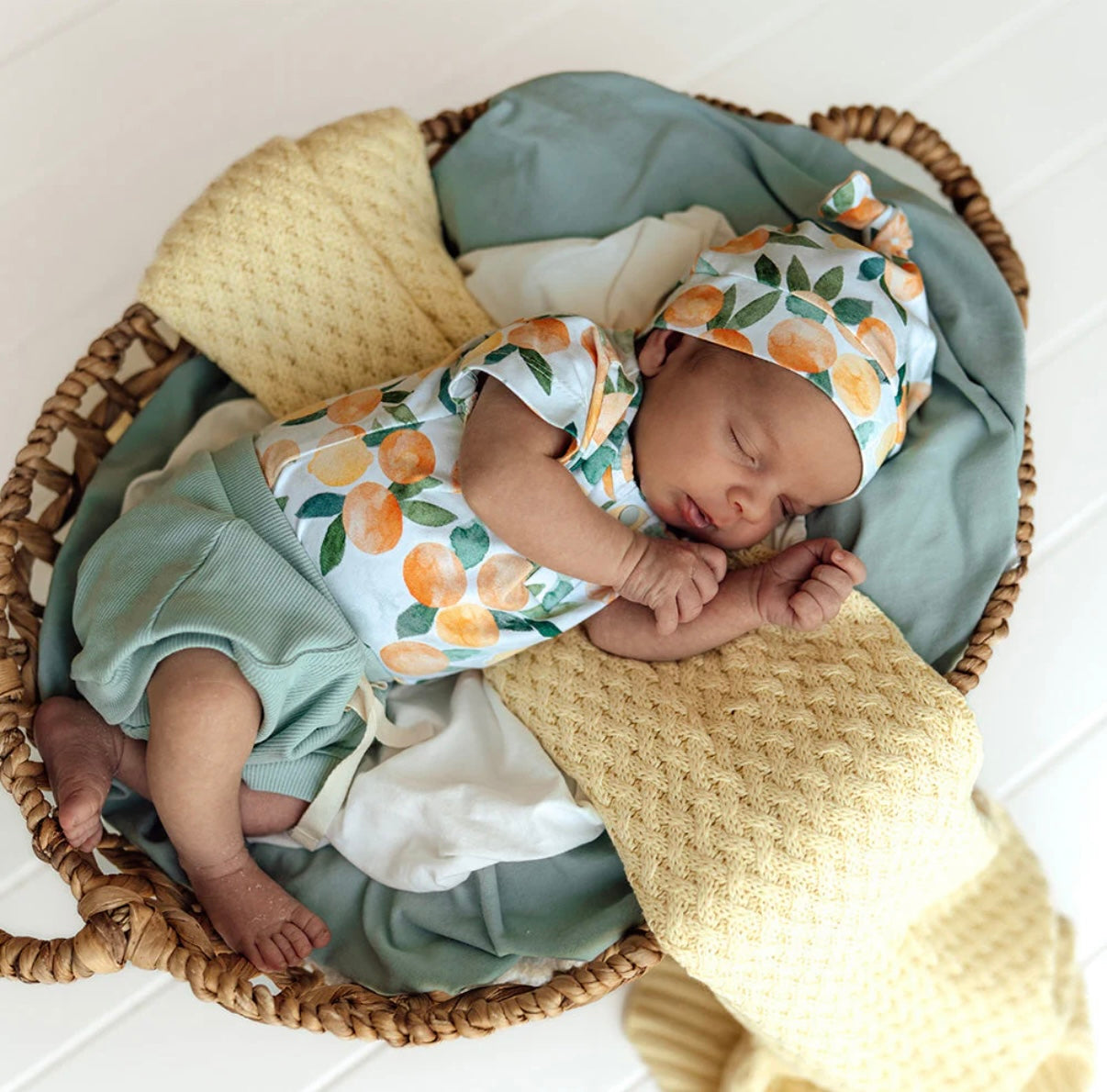 Snuggle Hunny Sunny Citrus Short Sleeve Bodysuit