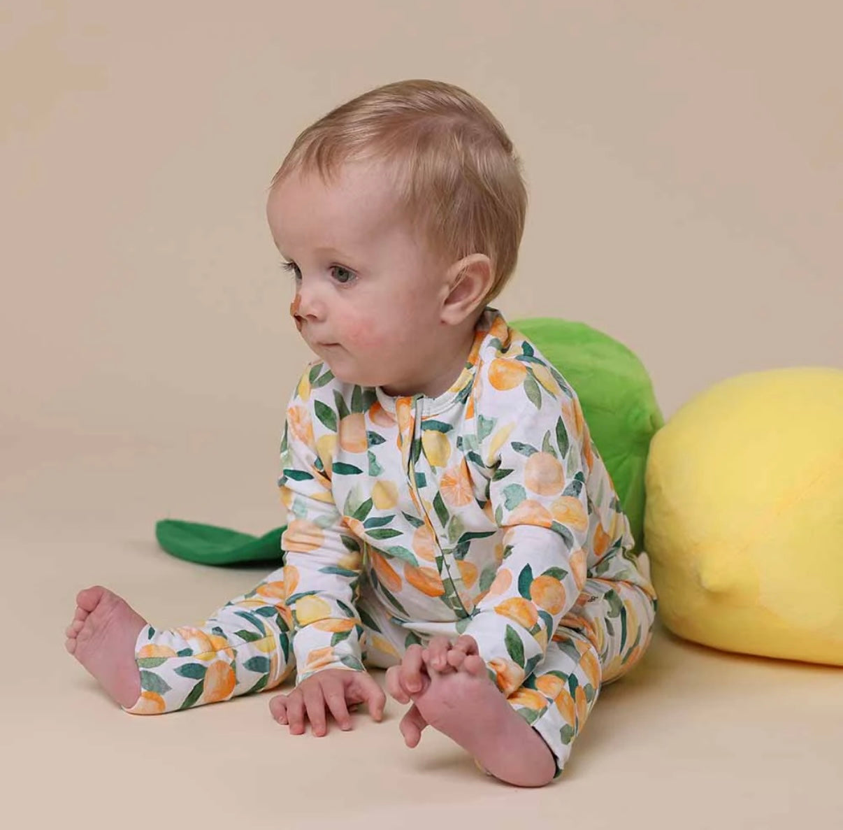 Snuggle Hunny Citrus Squeeze Snugglesuit Convertible Romper