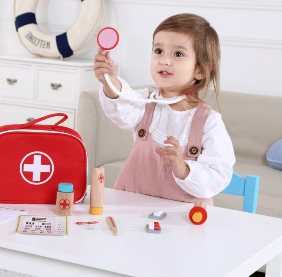 Tooky Toy Little Doctor Playset Red