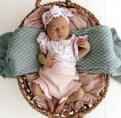 Snuggle Hunny Alice’s Tea Party Short Sleeve Bodysuit