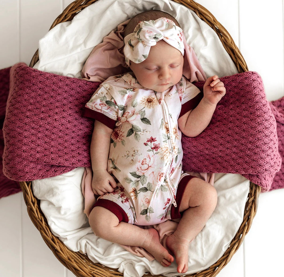 Snuggle Hunny Birds & Blooms Organic Snuggle Shortie