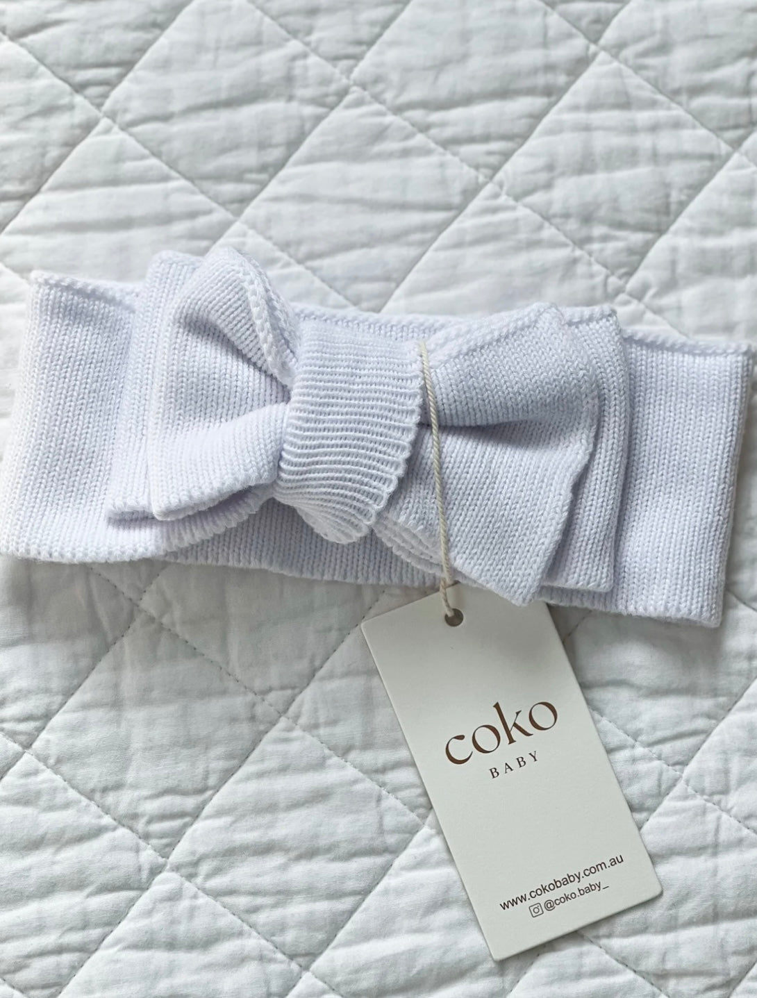 Coko Baby Milk Bow Headband