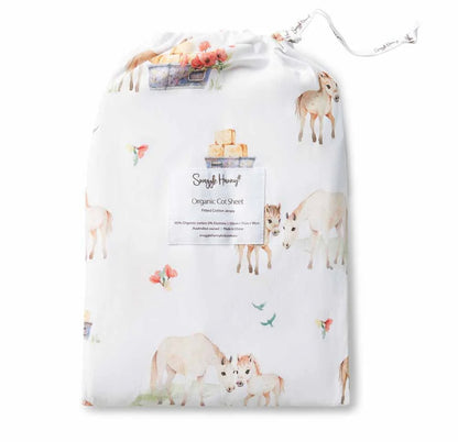 Snuggle Hunny Fitted Cot Sheet Pony Pals