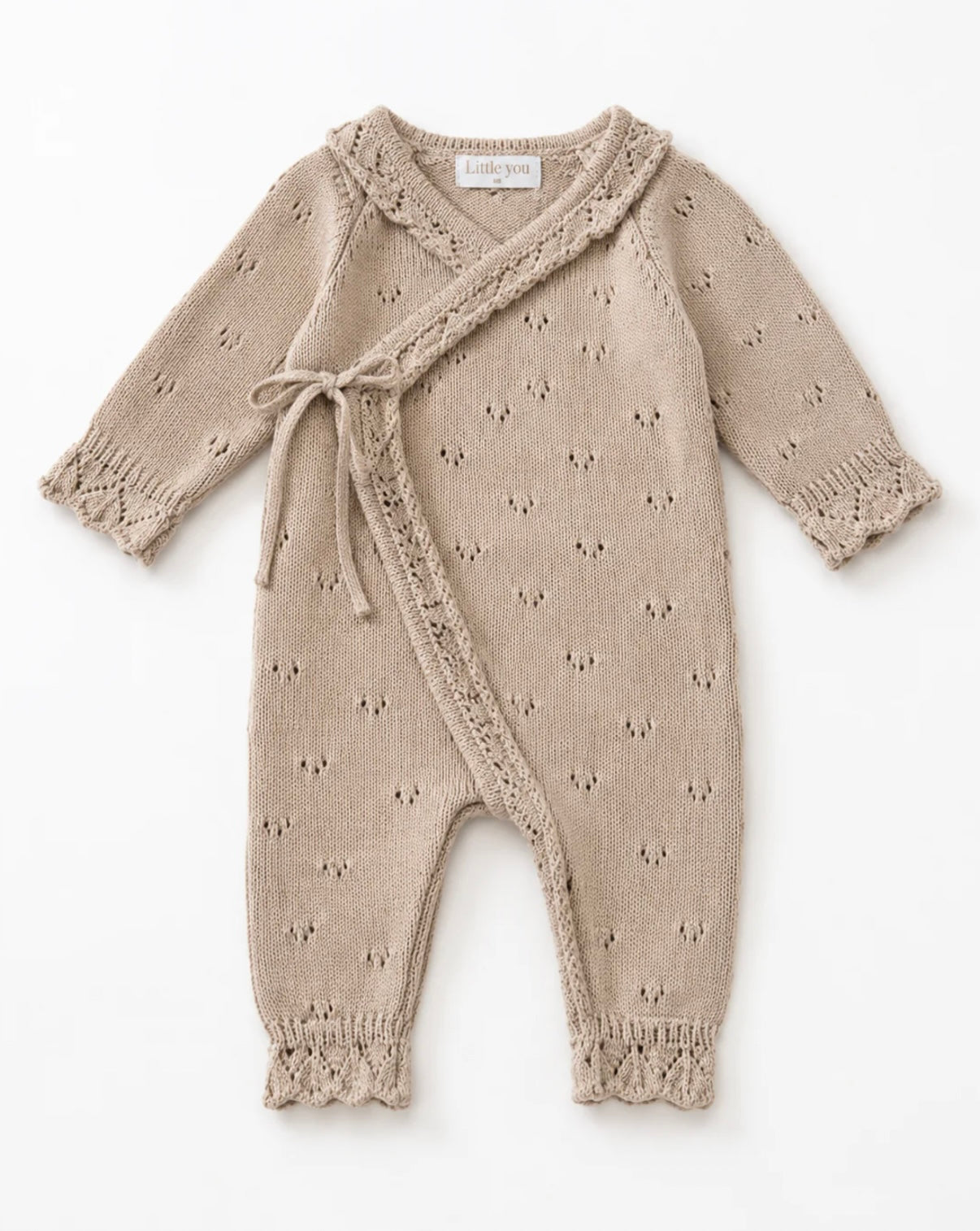 Little You Heirloom Organic Knit Wrap Romper