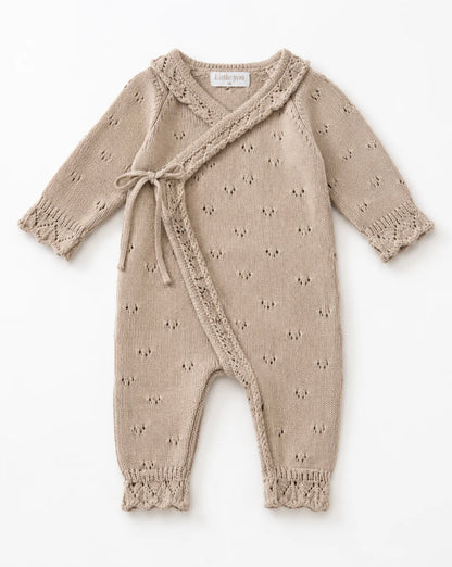 Little You Heirloom Organic Knit Wrap Romper