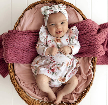 Snuggle Hunny Birds & Blooms Long Sleeve Dress