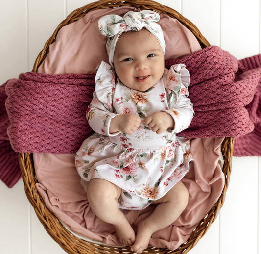 Snuggle Hunny Birds & Blooms Long Sleeve Dress