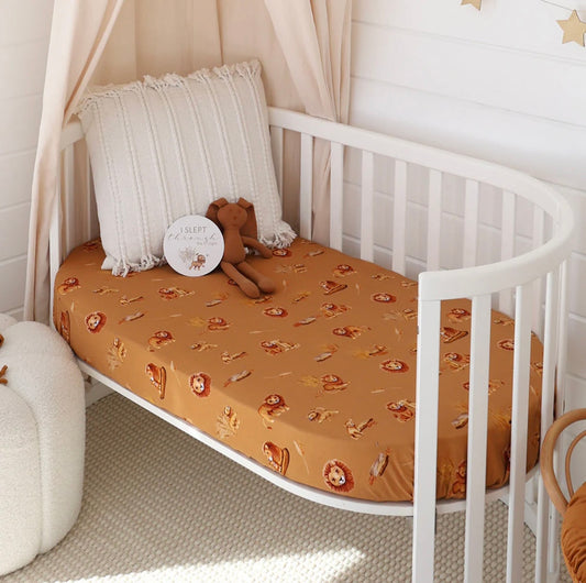 Snuggle Hunny Roar Fitted Cot Sheet