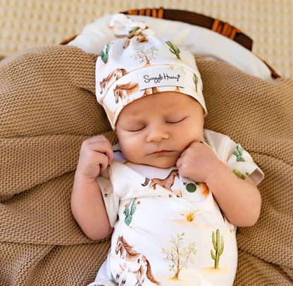 Snuggle Hunny Wild Horses Short Sleeve Bodysuit