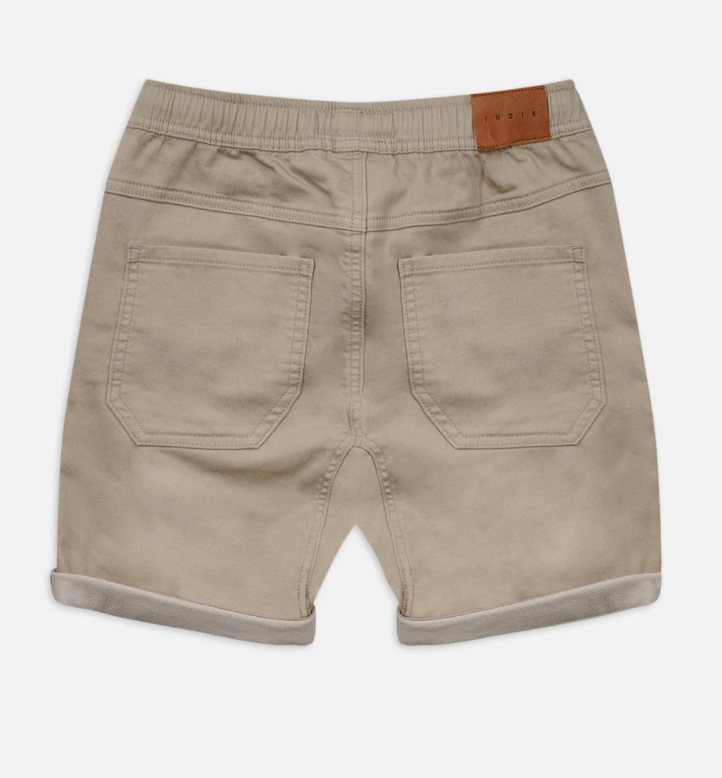 Indie Kids Arched Drifter Shorts New Stone