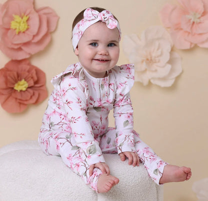 Snuggle Hunny Cherry Blossom Growsuit