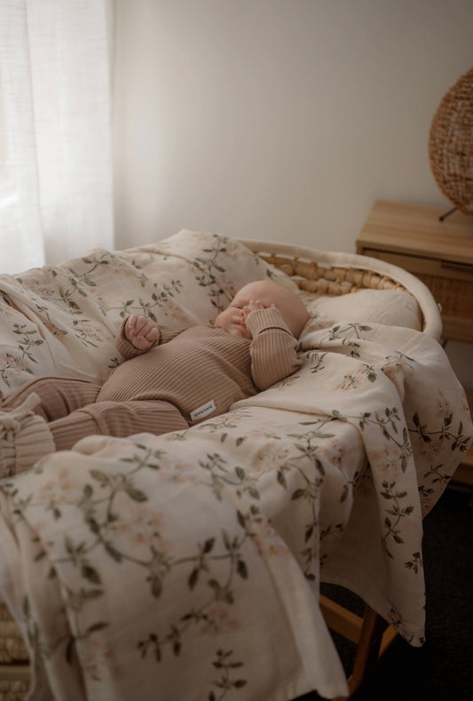 Pop Ya Tot Fleur Blanche Swaddle Wrap