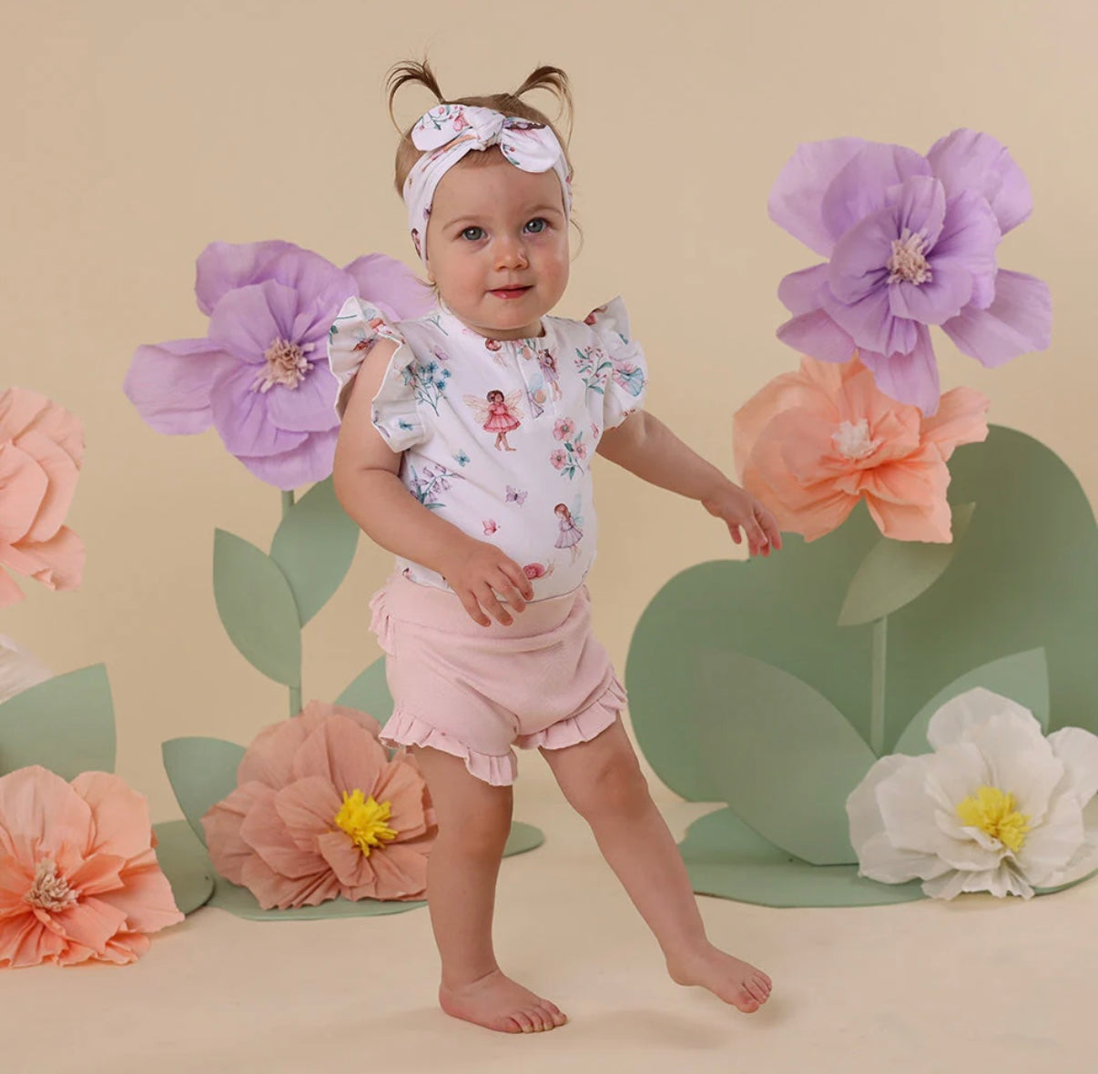 Snuggle Hunny Fairy Garden Short Sleeve Bodysuit
