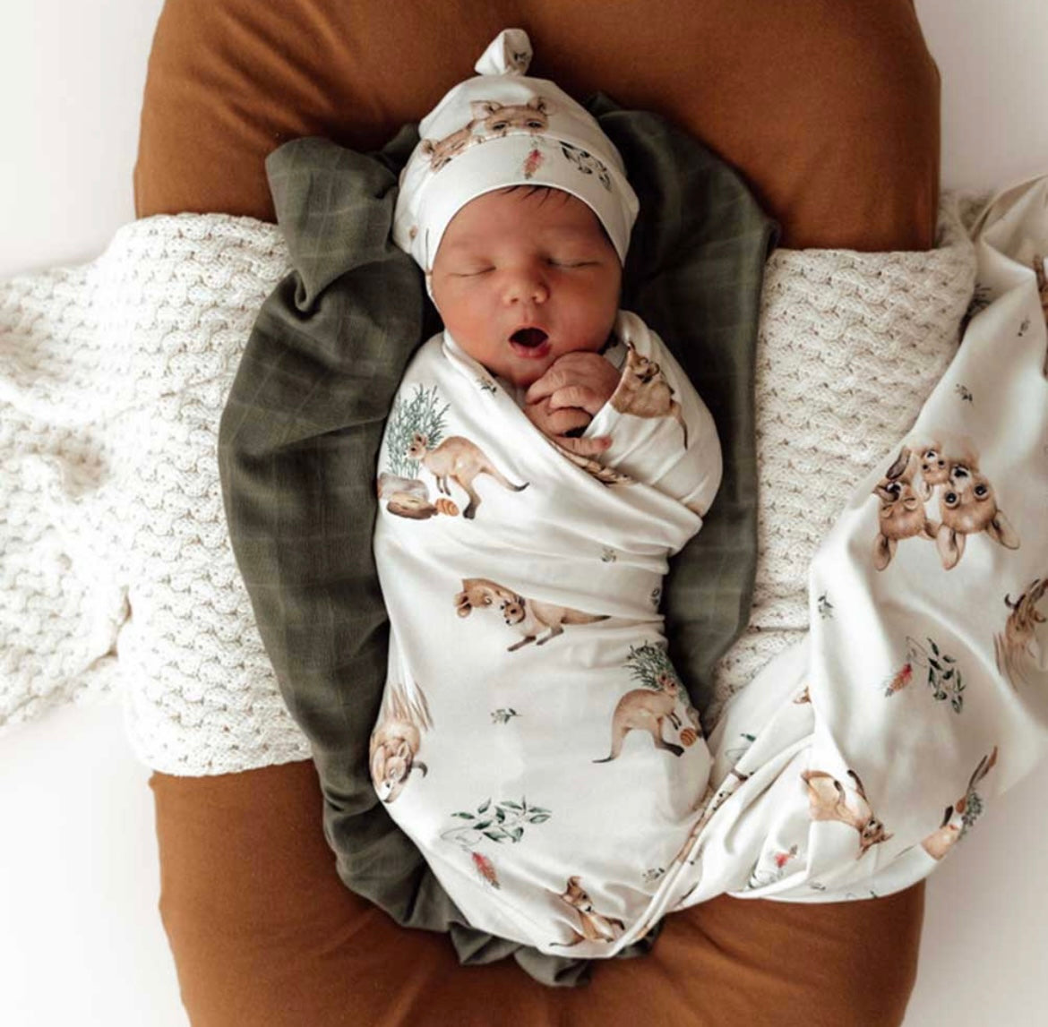 Snuggle Hunny Wrap & Beanie Set – Various Designs