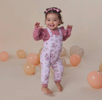 Snuggle Hunny Alice’s Tea Party Snuggle Overalls