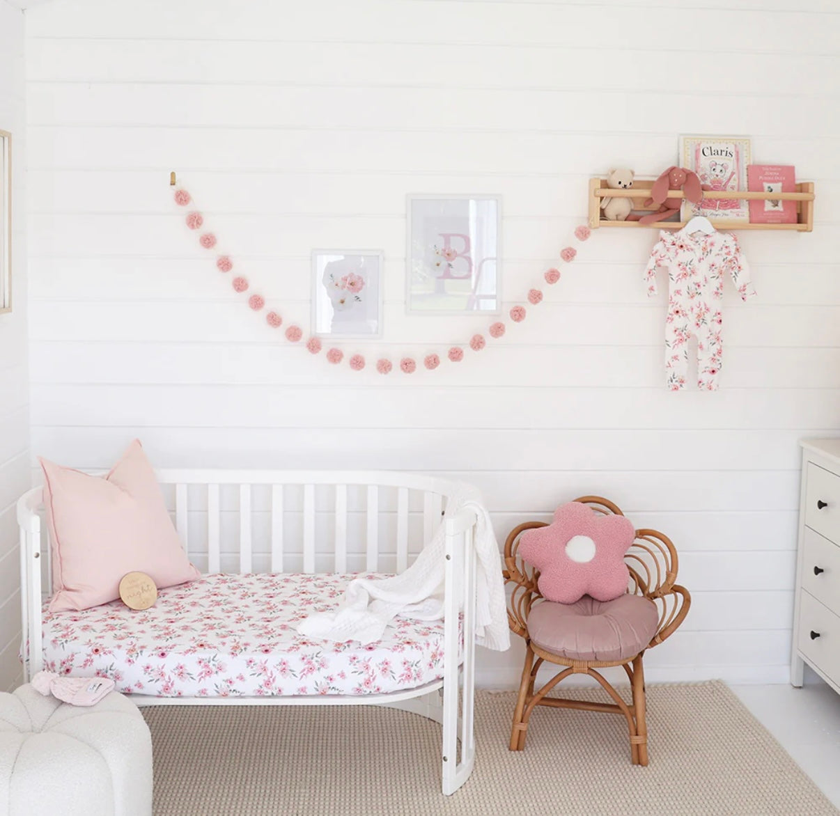 Snuggle Hunny Camille Fitted Cot Sheet