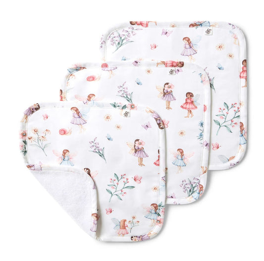 Snuggle Hunny Fairy Garden Wash Cloths 3 Pack