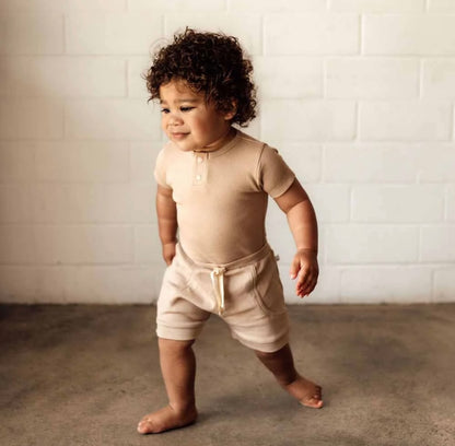 Snuggle Hunny Pebble Short Sleeve Bodysuit
