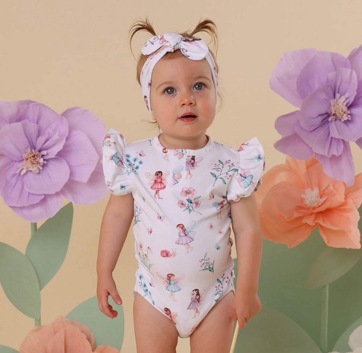 Snuggle Hunny Fairy Garden Short Sleeve Bodysuit