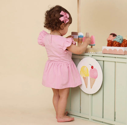 Snuggle Hunny Bubblegum Short Sleeve Dress