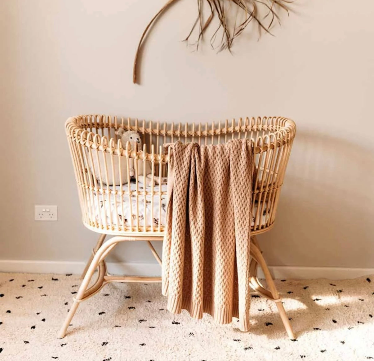 Snuggle Hunny Hazelnut Diamond Knit Baby Blanket