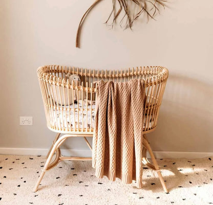 Snuggle Hunny Hazelnut Diamond Knit Baby Blanket