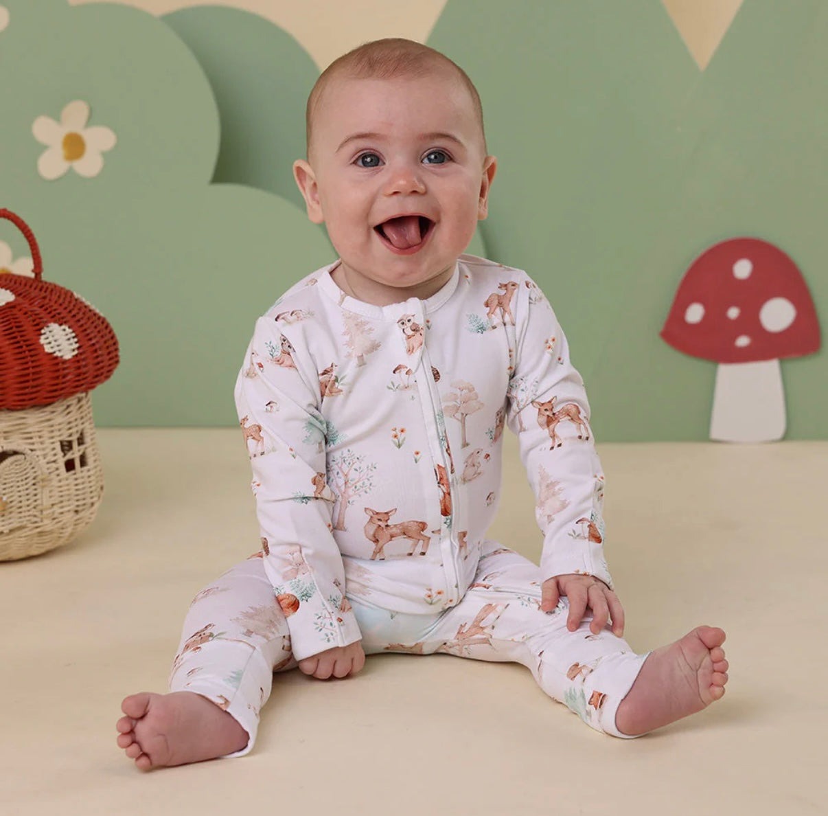 Snuggle Hunny Woodland Tales Snugglesuit Convertible Romper