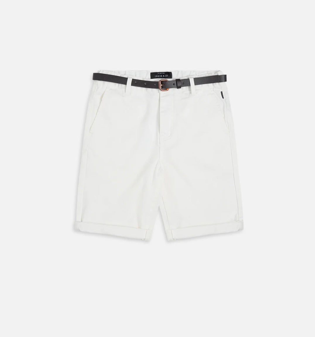 Indie Kids Cuba Chino Shorts Antique White