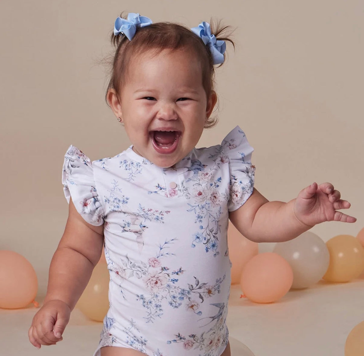 Snuggle Hunny Sweet Swallows Short Sleeve Bodysuit