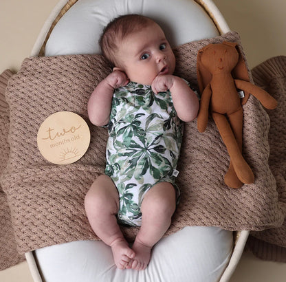 Snuggle Hunny Evergreen Short Sleeve Bodysuit