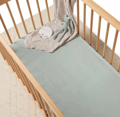 Snuggle Hunny Sage Fitted Cot Sheet