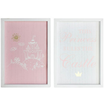 Lavida Set of 2 “This Princess Rules the Castle” Framed Wall Art