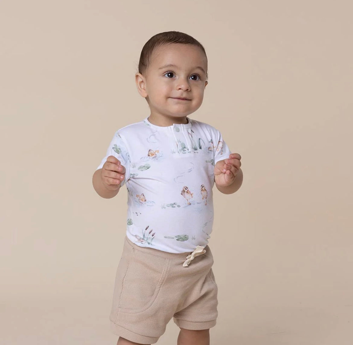 Snuggle Hunny Duck Pond Short Sleeve Bodysuit