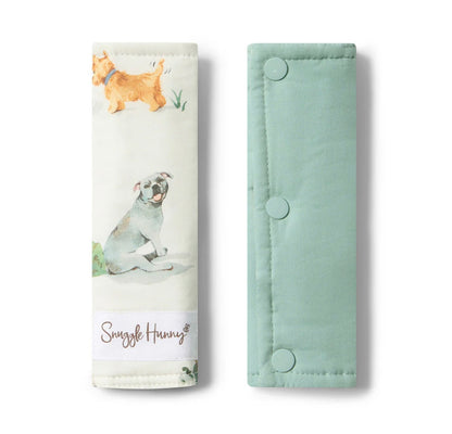 Snuggle Hunny Dog Park Universal Reversible Pram Strap Covers
