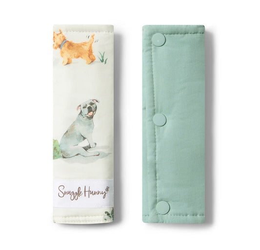 Snuggle Hunny Dog Park Universal Reversible Pram Strap Covers